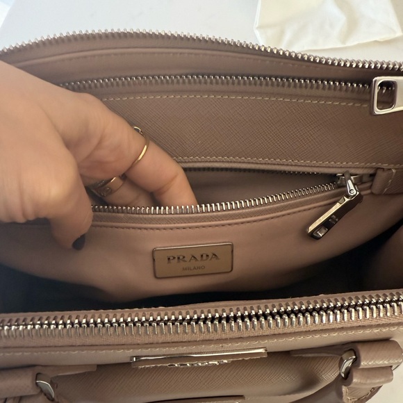 Prada Saffiano Lux Galleria Front Pocket Tote Cammeo - Picture 5 of 10